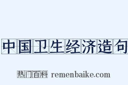 中国卫生经济造句是什么意思的图片